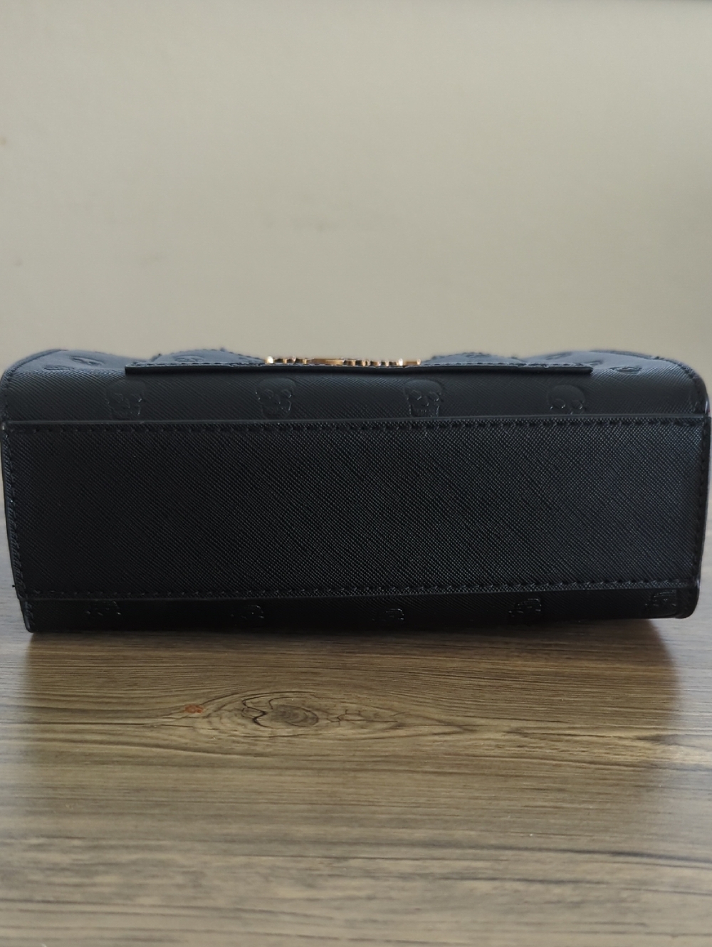Betsey Johnson Black Embossed Skull Tote Bag - Picture 5 of 8